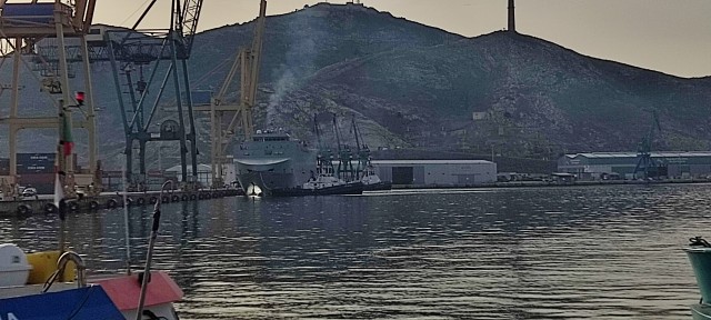 El buque de transporte logístico Ysabel parte de Cartagena en su primer viaje a seis puertos españoles