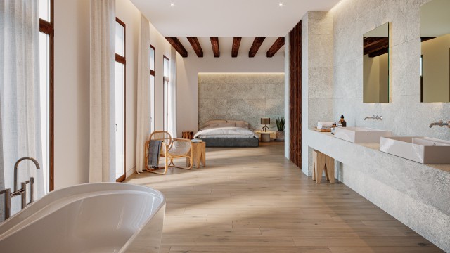 Mosaicos geométricos, tonos neutros o tendencia monoblock: El interiorismo que llega con el 2022