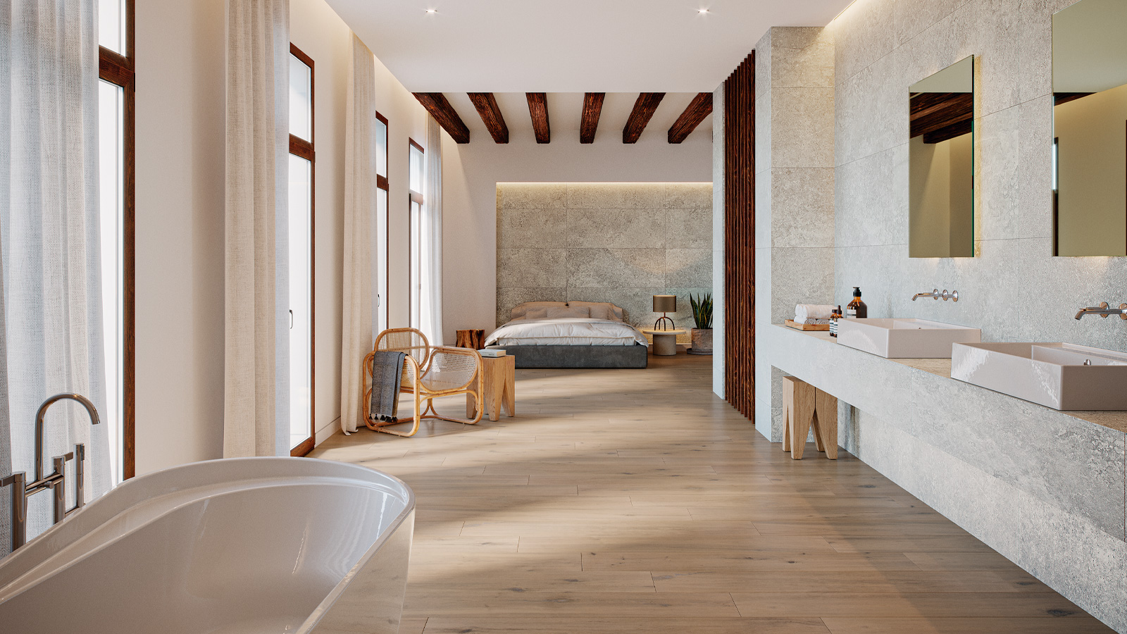 Mosaicos geométricos, tonos neutros o tendencia monoblock: El interiorismo que llega con el 2022