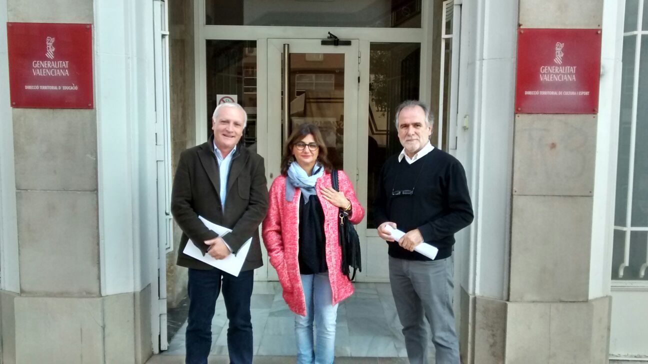 Visita del secretario autonómico y directora general de Cultura y Patrimonio al director general de Deportes en Castellón.  - 