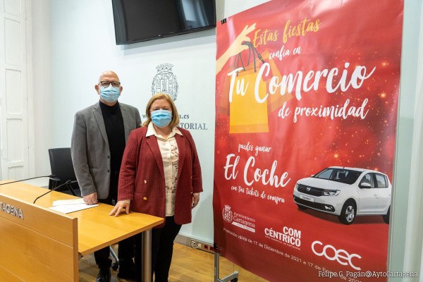 Ayuntamiento y COEC sortean el vehículo de la campaña 'Estas fiestas confía en tu comercio de proximidad'
