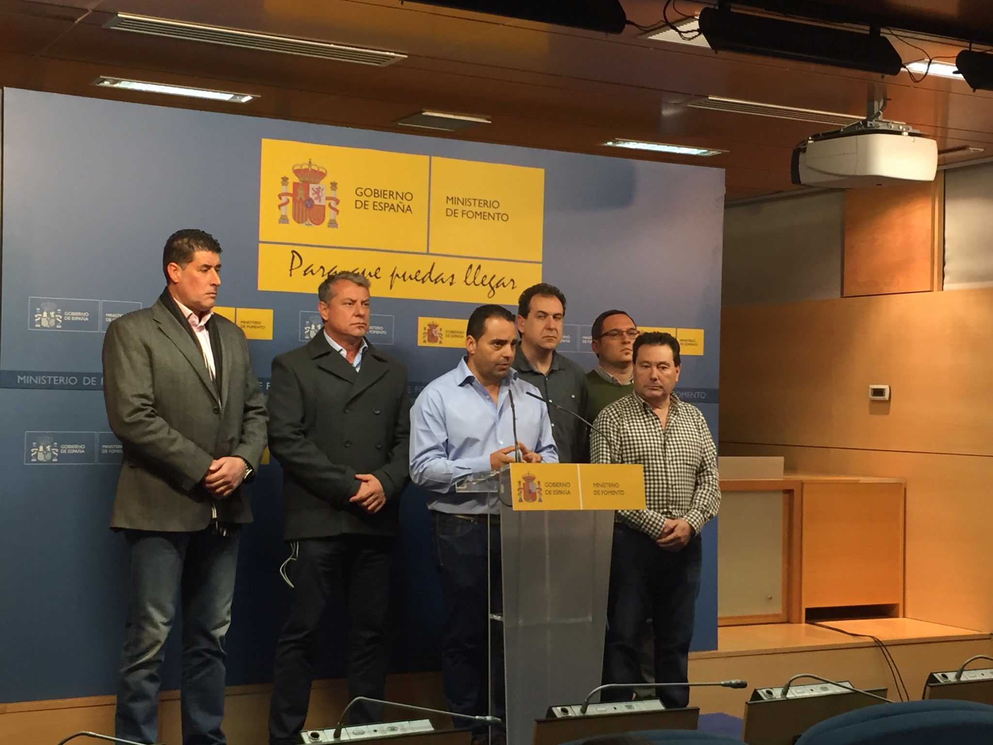 Antolín Goya, líder de Coordinadora, tras la reunión con el Ministerio de Fomento. Foto: COORDINADORA - 