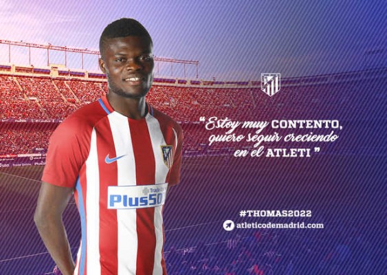El Atlético amplía el contrato del ghanés Thomas Partey hasta 2022