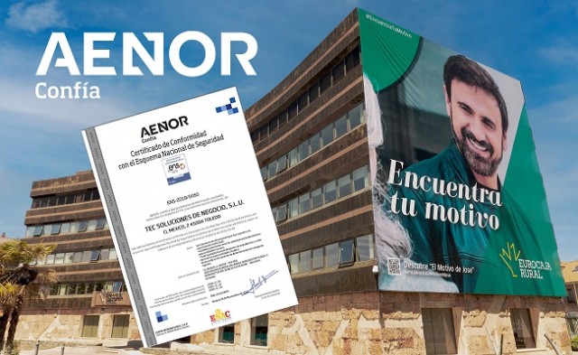 Aenor certifica la seguridad de los sistemas de información de Eurocaja Rural
