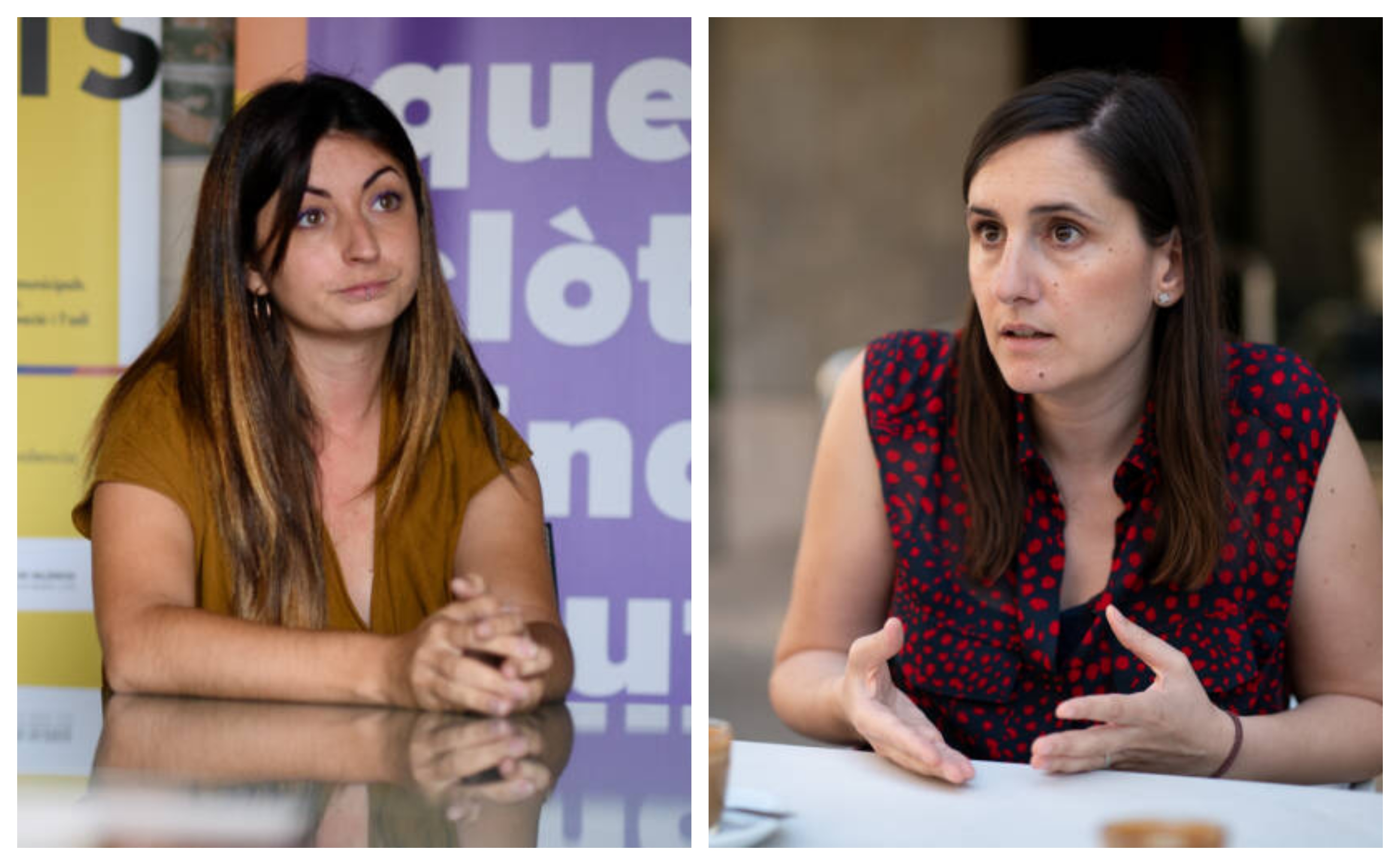 Lucía Beamud, concejala de Actividades, y Elisa Valía, concejala de Participación. Fotos: KIKE TABERNER - 