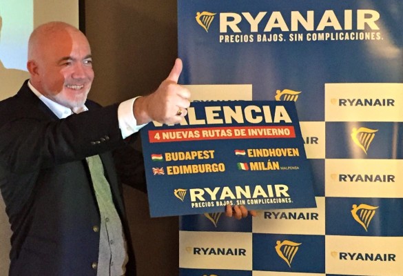 Ryanair añade 14 nuevas rutas desde València para el próximo invierno
