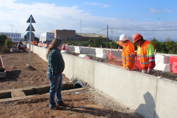 Burriana concluye las obras de mejora de la zona industrial de la carretera de Nules