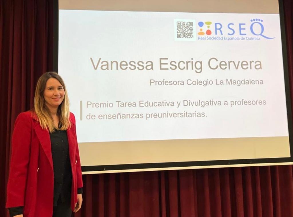 La 'fórmula' de Vanessa Escrig para conquistar a la Real Sociedad Española de Química 