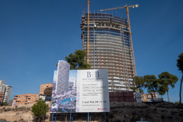 La construcción sigue imparable en Benidorm a pesar de la pandemia 