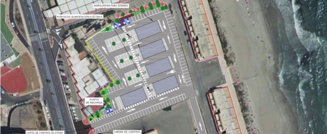 Un nuevo aparcamiento 'aliviará' La Manga con 296 plazas gratuitas y puntos de recarga para vehículos eléctricos 
