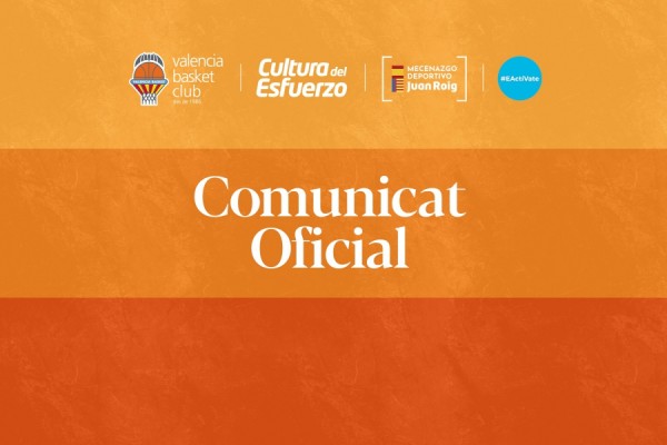 El Valencia Basket detecta varios positivos y el partido ante el Kutxabank Araski queda aplazado