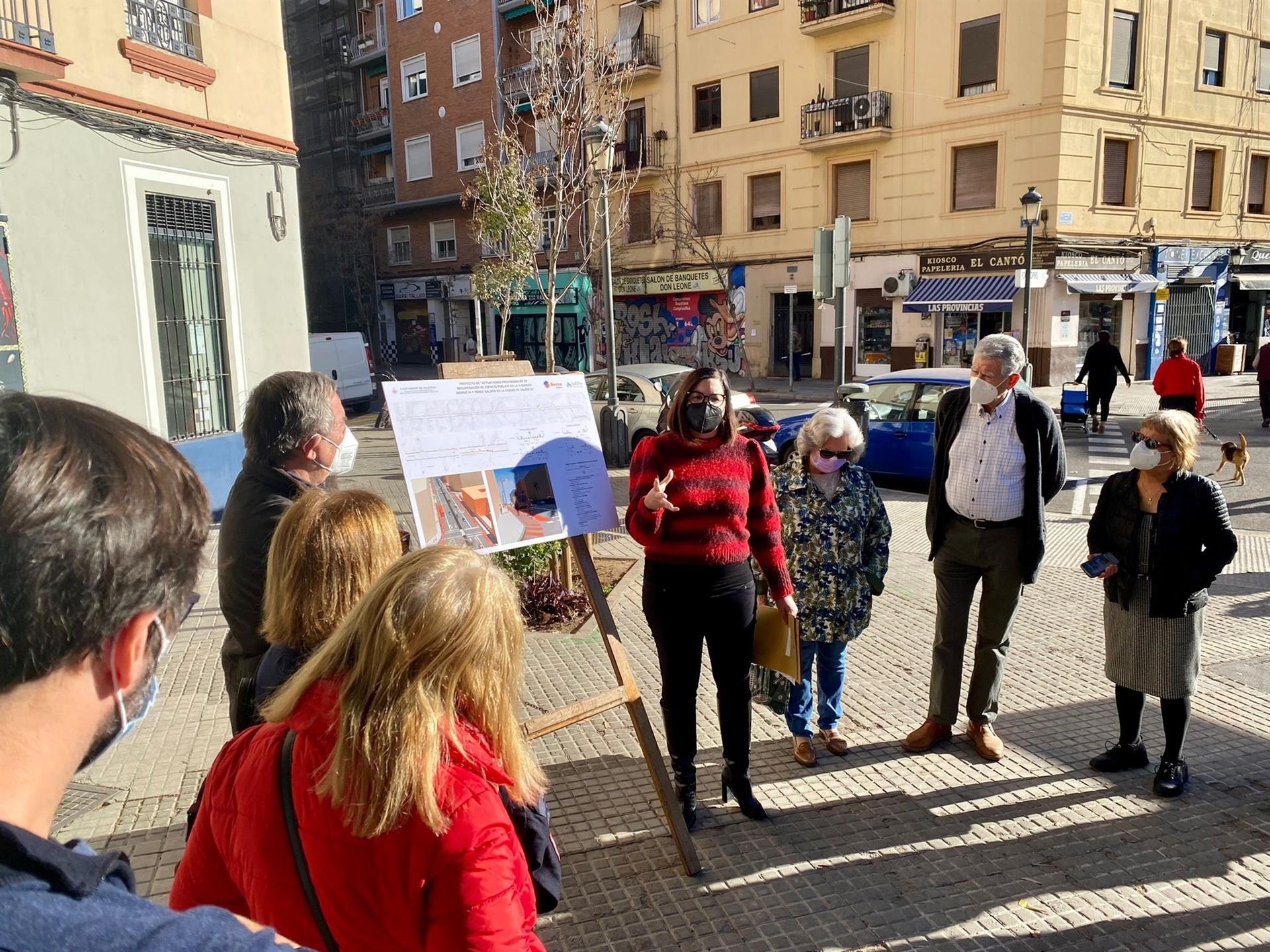 La actuación en Pérez Galdós generará dos nuevas plazas peatonales en los cruces de Jesús con Cerdà i Rico