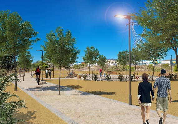 Así será la vía verde que conectará la Cala de Finestrat con el bulevar comercial