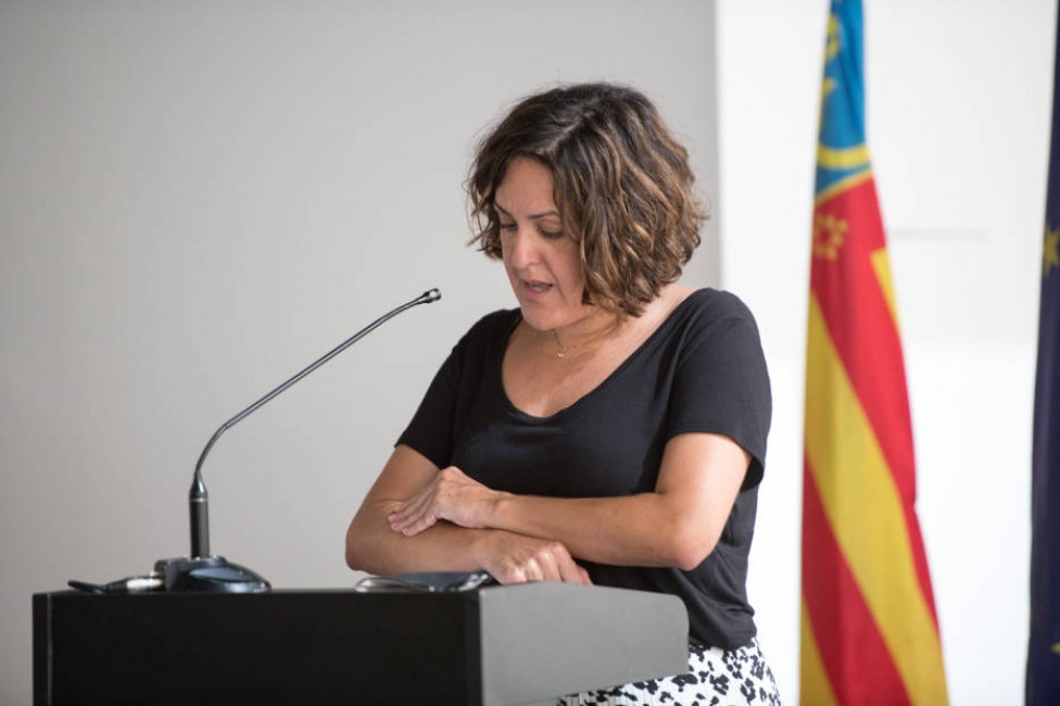 Eva Crisol, portavoz de Cs en Elche, en un pleno municipal / RAFA MOLINA - 