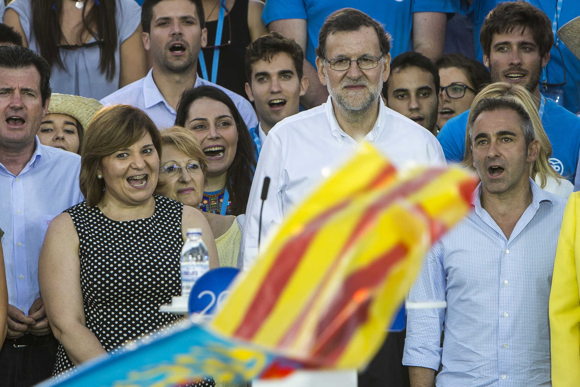 Mariano Rajoy en el mitin de cierre de campaña de las generales en junio. FOTO: Eva Máñez - 