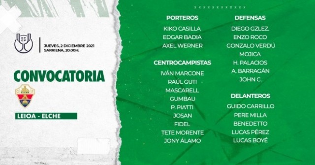 Francisco convoca a todos los disponibles para su debut en Leioa
