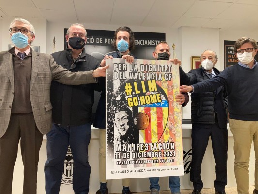 'Per la dignitat del Valencia CF', el valencianismo se revolverá contra Peter Lim en la manifestación día 11