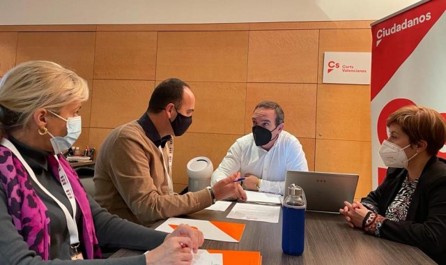 Los ediles de Cs Vila-real trasladan a los diputados sus peticiones para las cuentas de 2022 del Consell