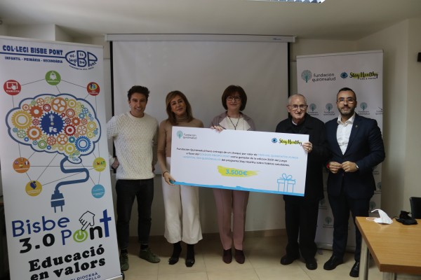 Benlloch destaca l'exemple del col·legi Bisbe Pont, premiat per la Fundación Quirónsalud 