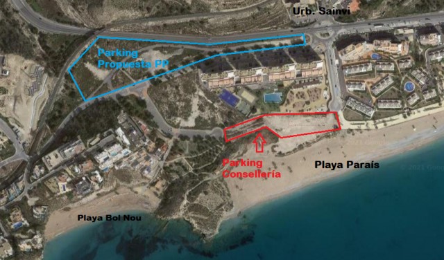 El PP de la Vila, contra el nuevo proyecto de parking frente a la playa del Paraíso