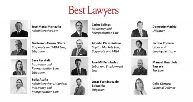 Best Lawyers incluye en el ranking de mejores abogados a doce socios de MA Abogados