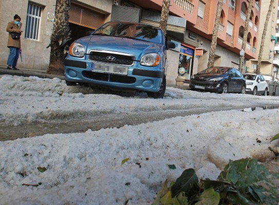 Panorama de una granizada