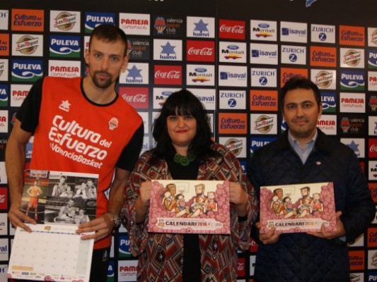 Presentado el Calendario Solidario 2016 del Valencia Basket en colaboración con el CPCI Cruz Roja