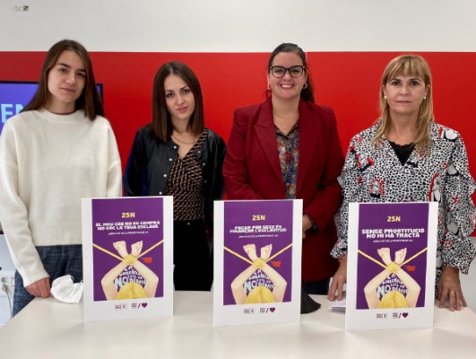 El PSPV-PSOE lanza una campaña por el 25N para abolir la prostitución
