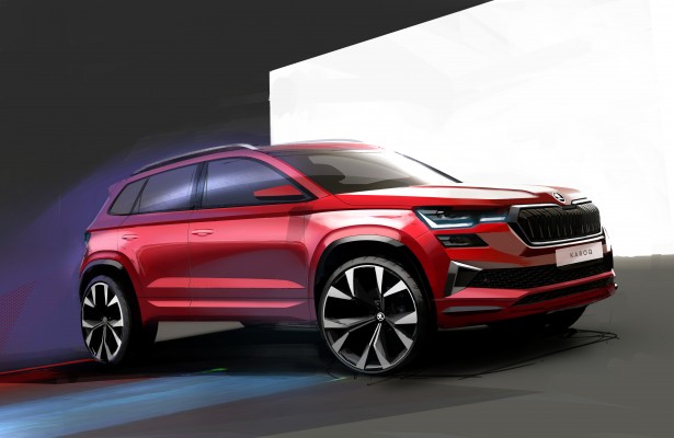 Dos bocetos de diseño anticipan el aspecto del renovado Škoda Karoq