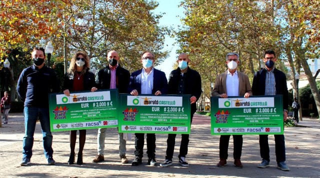 Marató Castelló hace entrega de tres cheques solidarios a ONG's de Castellón