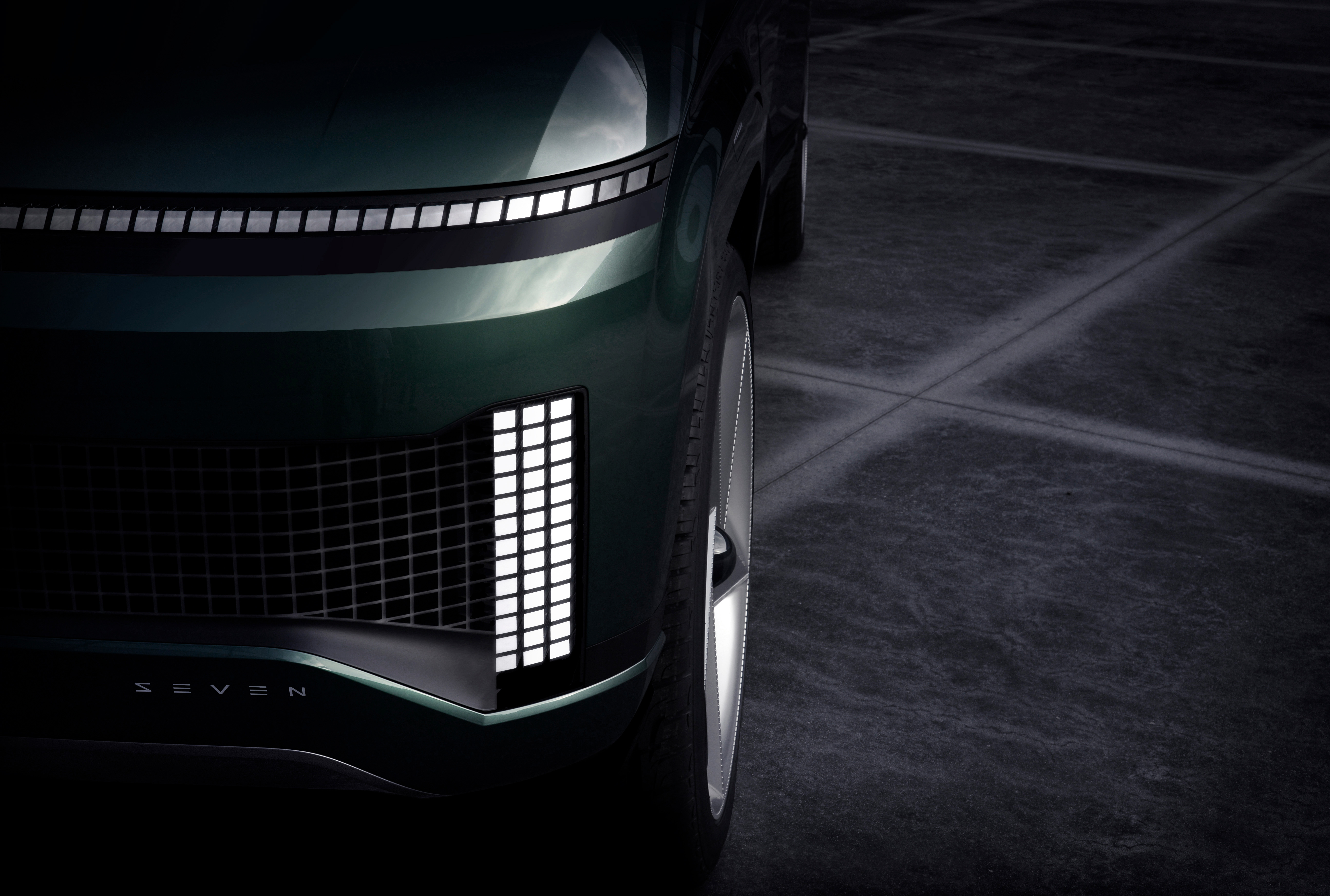 Hyundai muestra un adelanto del prototipo de SUV eléctrico SEVEN
