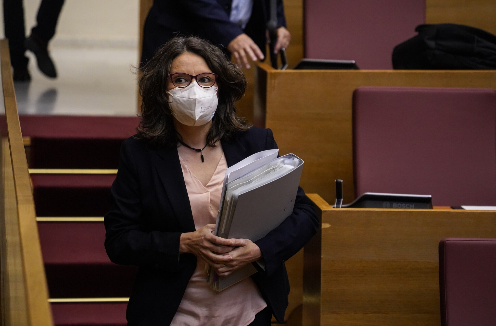 Mónica Oltra, en Les Corts Valencianes. Foto: EDUARDO MANZANA - 