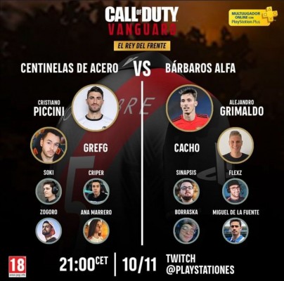 Piccini compite en el 'Call Of Duty'