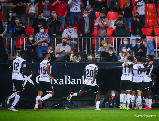 El Valencia es el equipo en el que más jugadores celebran los goles