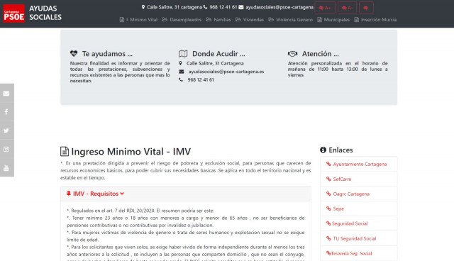 Ayudas sociales a golpe de 'click'