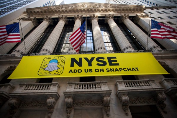 Snapchat se estrena en Wall Street disparándose un 44% hasta los 24,48 dólares