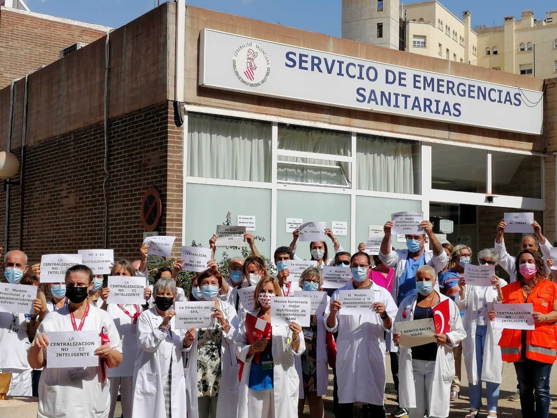 Concrentación de sindicatos contra centralización del CICU en Alicante (Archivo). Foto: EUROPA PRESS - 