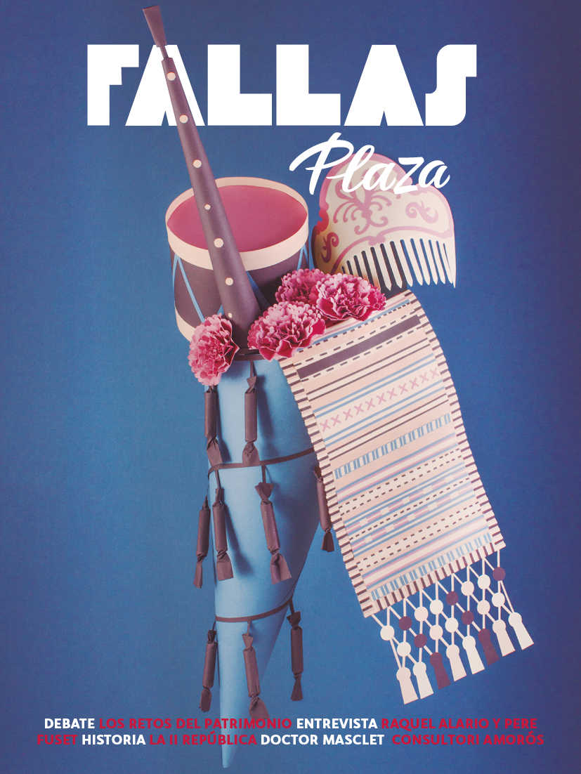 Empaperart firma la portada del especial de Fallas 2017 de la revista Plaza