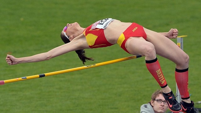 La capitana Ruth Beitia da a España la primera medalla: plata en altura