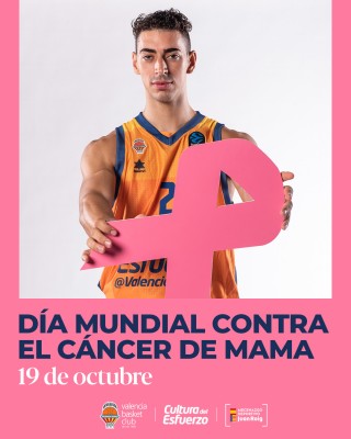 Valencia Basket se vuelca con la lucha contra el cáncer de mama en los estrenos europeos en casa
