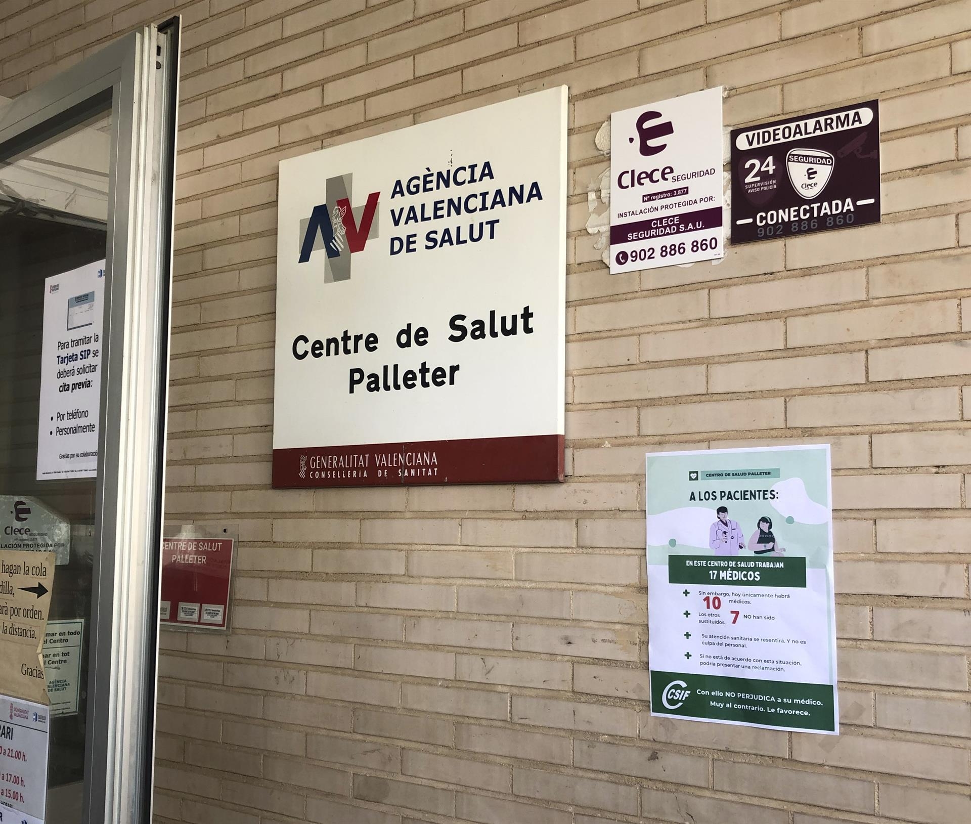 CSIF denuncia las bajas de profesionales de Palleter por la 