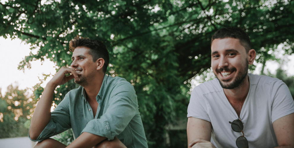 Los creadores de Mathub, Diego Prada y Bartolomé Verdegay. Foto: AP - 