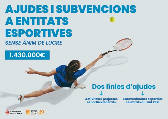 Abierto el plazo para solicitar las ayudas y subvenciones a entidades deportivas sin ánimo de lucro de València 
