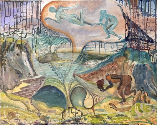 El músico y pintor Manolo García expone Cuerpos Celestes en el Botànic
