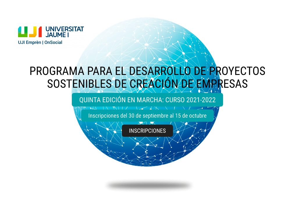 La UJI abre la inscripción al programa de emprendimiento UJI-Emprèn OnSocial

