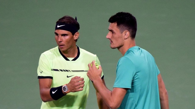 Nadal y Tomic avanzan en el dobles tras superar a Carreño y Sousa
