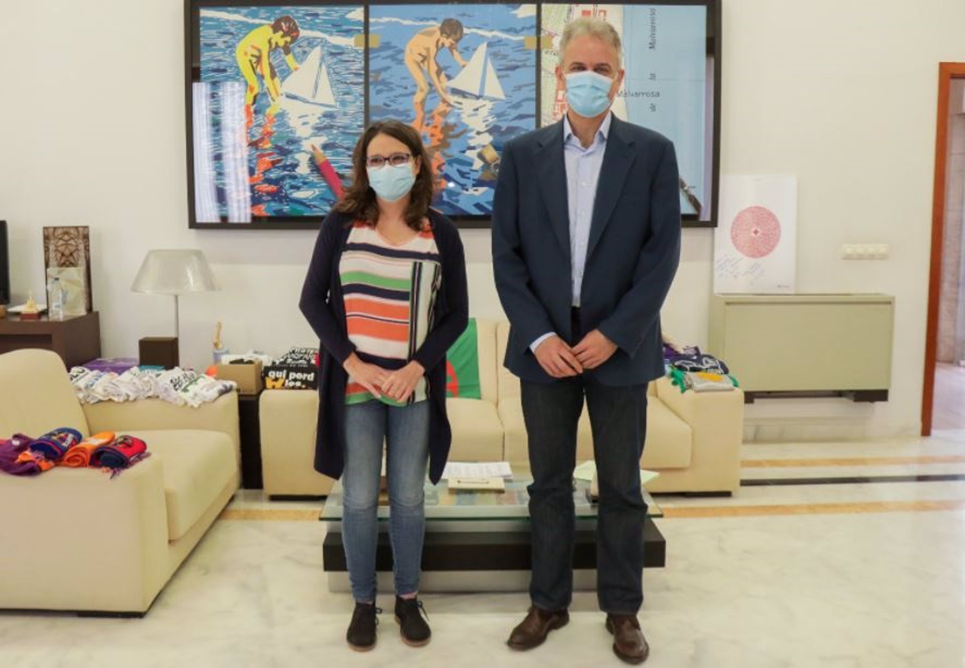 La vicepresidenta primera y el vicepresidente segundo del Consell, Monica Oltra y Héctor Illueca. Foto: GVA - 