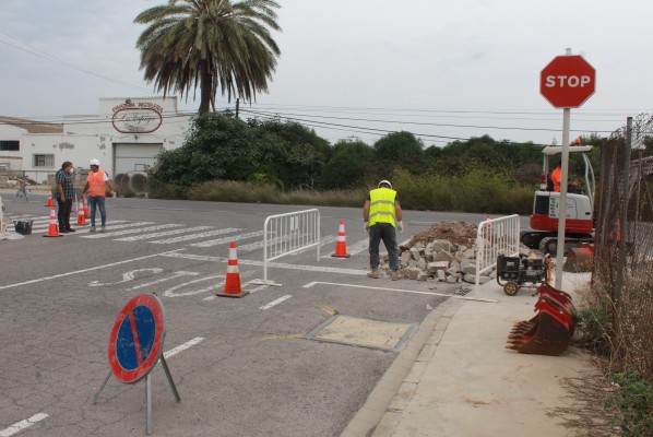 Comienzan las obras de mejora del polígono carretera de Nules en Borriana por 141.000 euros