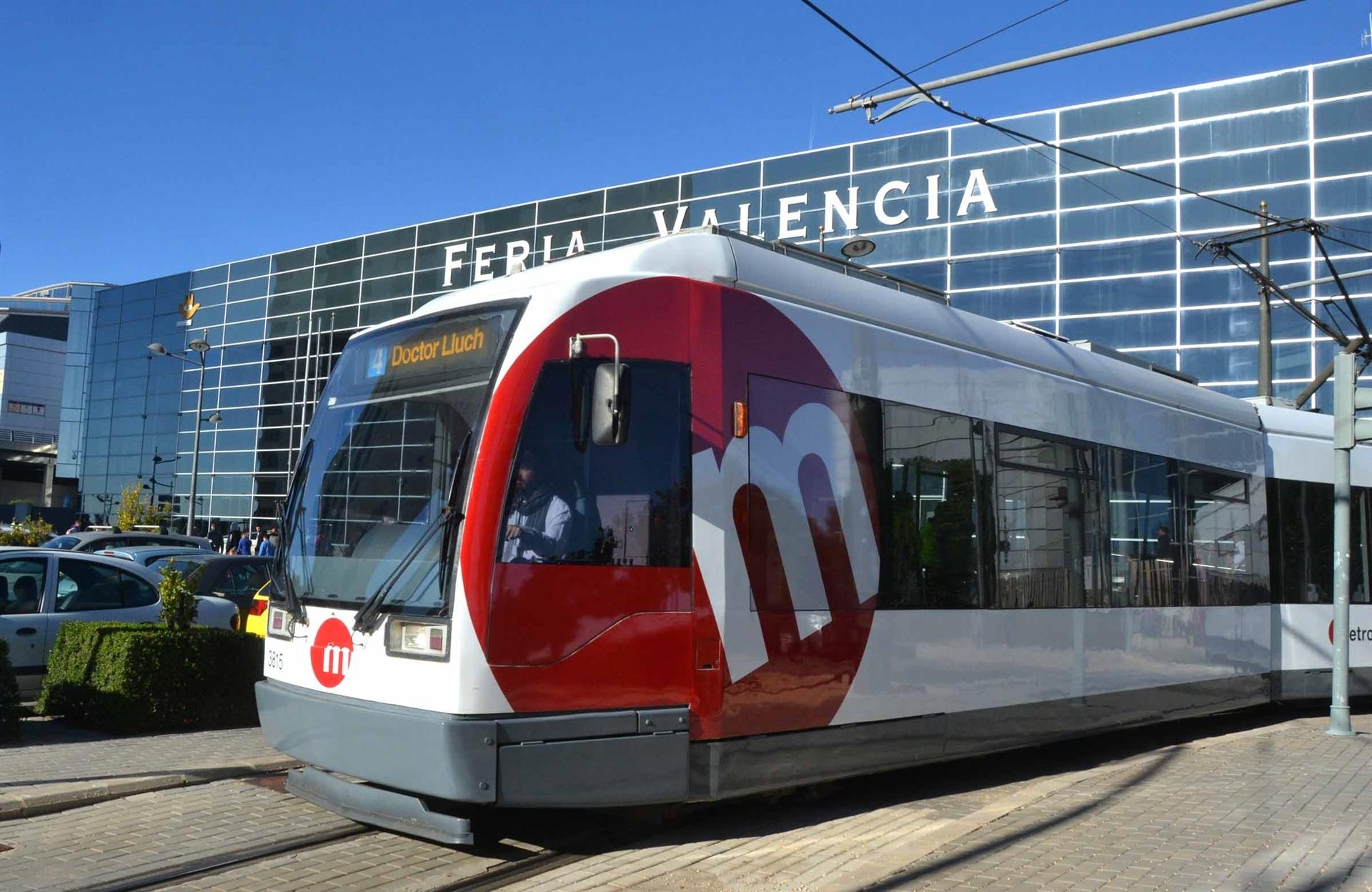 Tranvía de Metrovalencia en Feria València. Foto: GVA - 