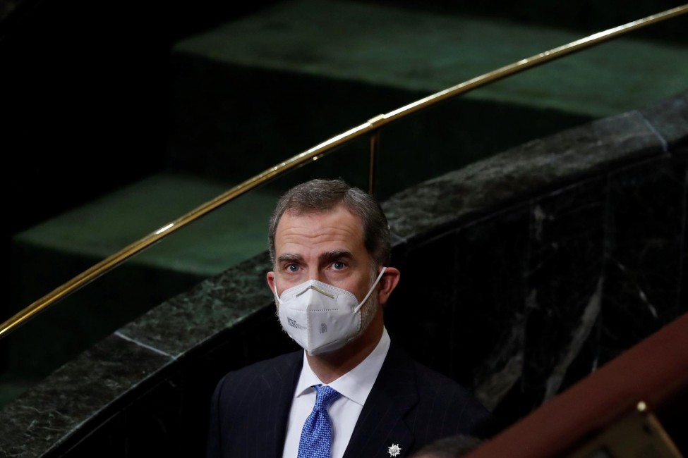 El rey Felipe VI durante una visita al hemiciclo del Congreso de los Diputados. Foto: EUROPA PRESS/POOL - 